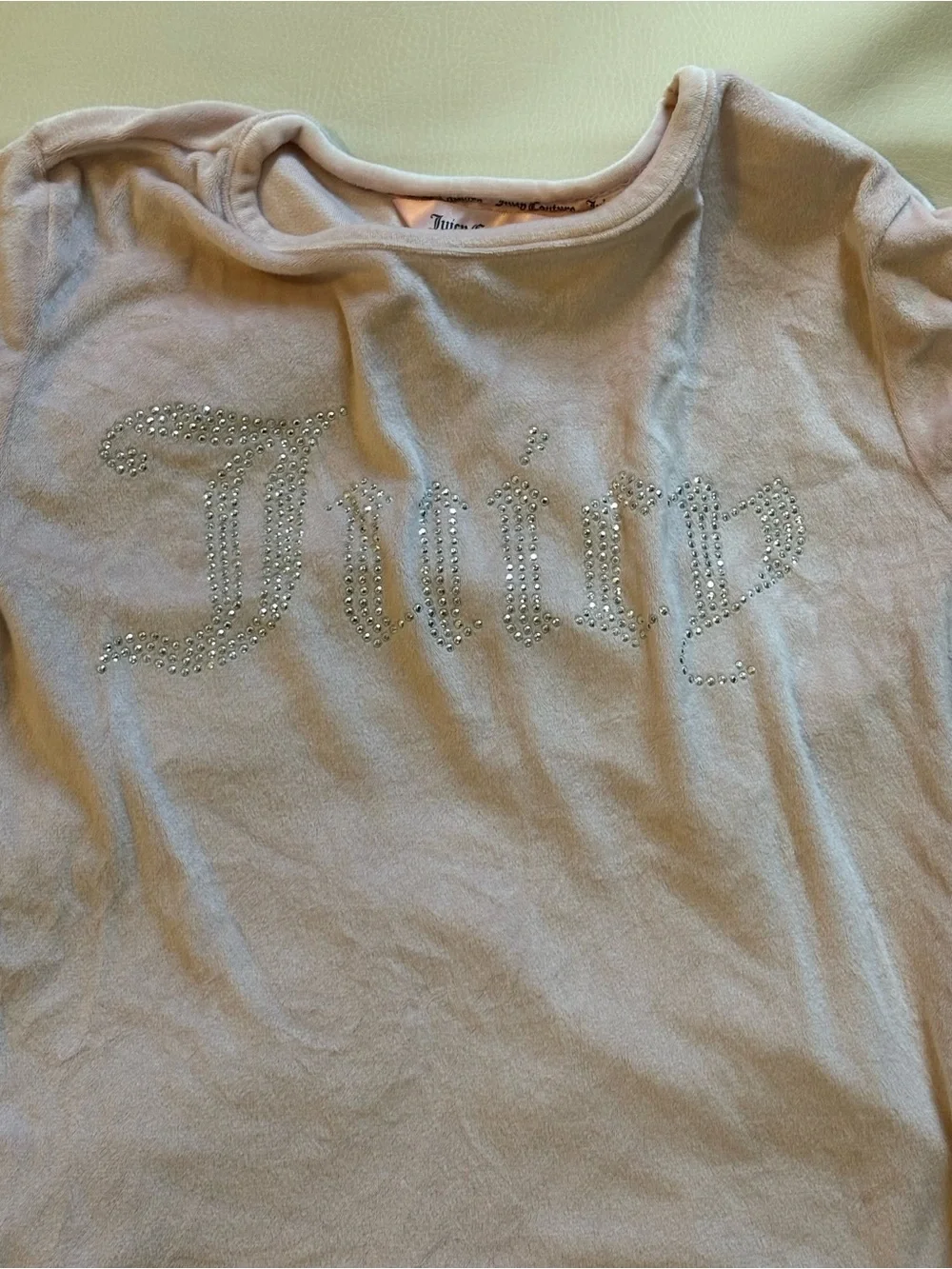 Juicy Couture Pink Set Top and Shorts with Rhinestone Logo